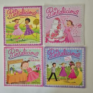 Pinkalicious by Victoria Kann Lot of 4 Paperback Books Flower Girl Tickled Pink